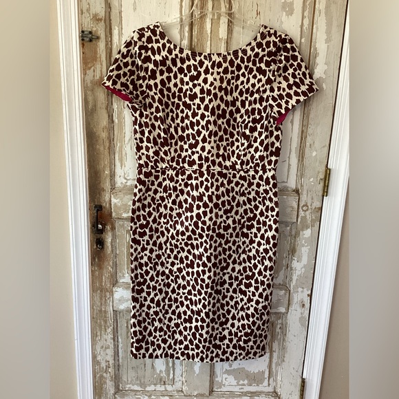 J. Crew Dresses & Skirts - J. Crew V-back dress in giraffe printed bi-stretch cotton - size 14 - NWT!